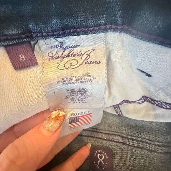 NYDJ Straight Slim Dark Blue Jeans size 8 - Picture 4 of 7